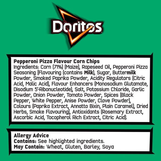 Doritos Loaded Pepperoni Pizza Tortilla Chips Sharing Bag Crisps   180g