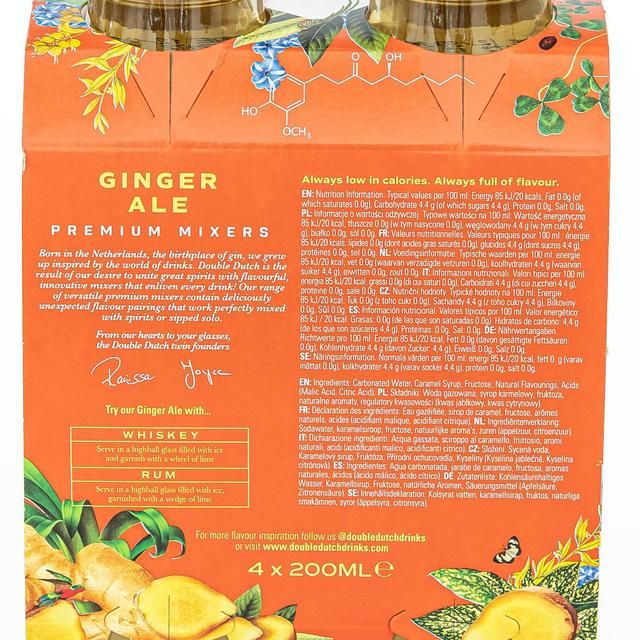 Double Dutch Ginger Ale   4 x 200ml