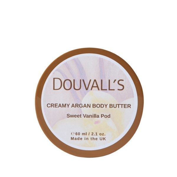 Douvall's Organic Creamy Argan Body Butter 60ml Vanilla