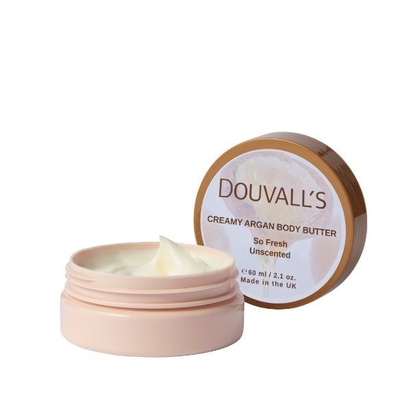 Douvall's Organic Creamy Argan Body Butter unscented 60ml