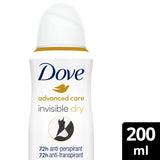 Dove Advanced Care Invisible Dry White Freesia &amp;amp; Violet Flower Scent Anti Perspirant 200ml