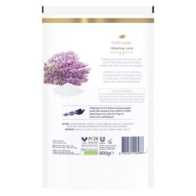 Dove Bath Salts Pouch Relaxing Care Lavender &amp;amp; Chamomile   900g