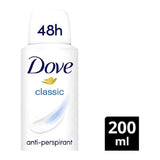 Dove Classic with &amp;frac14; moisturising cream Anti-perspirant Deodorant Spray for 48 hours of protection 200ml