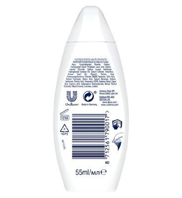 Dove Deeply Nourishing Microbiome Gentle Body Wash Shower Gel for softer, smoother skin 55ml