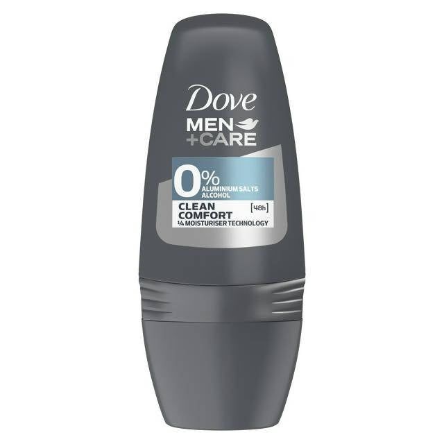 Dove Men+Care 0% Aluminium Clean Comfort Deodorant Roll On 50ml