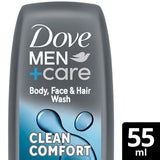 Dove Men+Care 3-In-1 Body &amp;amp; Face Wash Clean Comfort 55ml