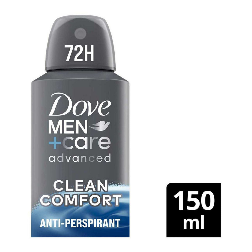 Dove Men+Care Advanced Clean Comfort 72hr Anti-Perspirant Deodorant with Triple Action Sweat & Odour Protection Technology 150ml