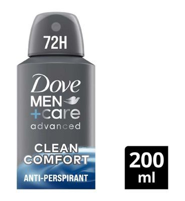 Dove Men+Care Advanced Clean Comfort 72hr Anti-Perspirant Deodorant with Triple Action Sweat &amp;amp; Odour Protection Technology 200ml