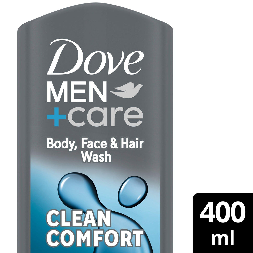 Dove Men+Care Clean Comfort Shower Gel Body Wash & Face Wash 400ml