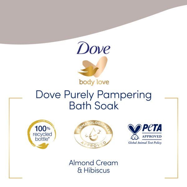 Dove Pampering Almond Cream And Hibiscus Bath Soak 450ml