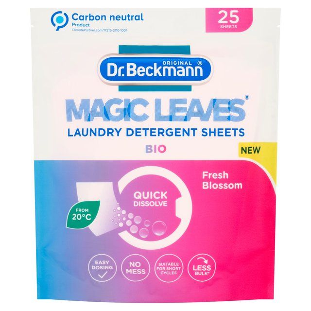 Dr. Beckmann Magic Leaves Laundry Detergent Sheets Bio   25 per pack