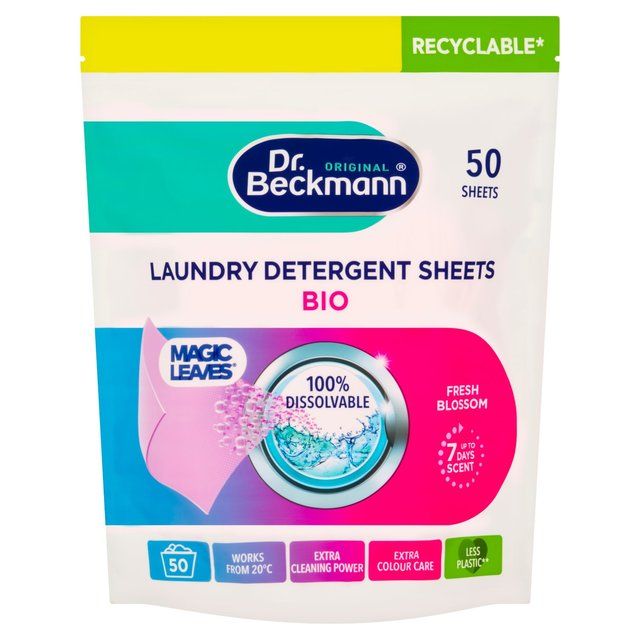 Dr Beckmann Magic Leaves Laundry Sheets Bio   50 per pack