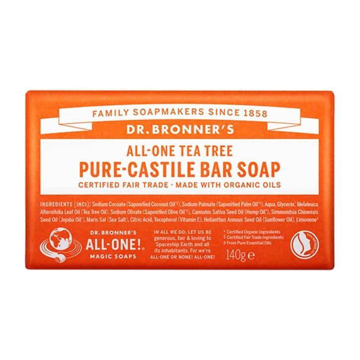 Dr Bronner All-One Almond Pure-Castile Bar Soap 140g Tea Tree