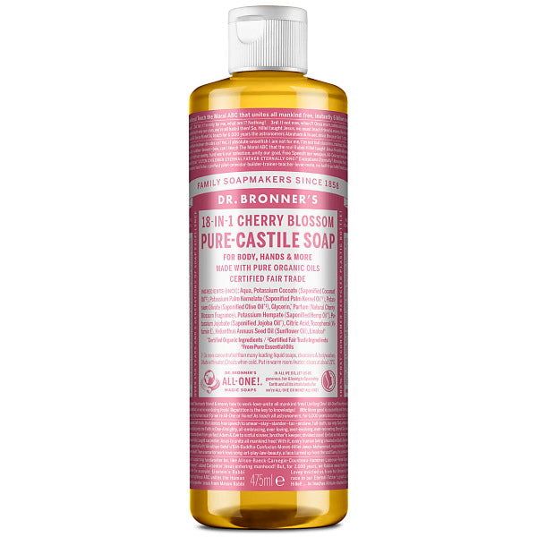 Dr Bronner Cherry Blossom Pure-Castile Liquid Soap - 475ml