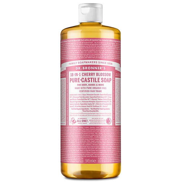 Dr Bronner Cherry Blossom Pure-Castile Liquid Soap - 945ml