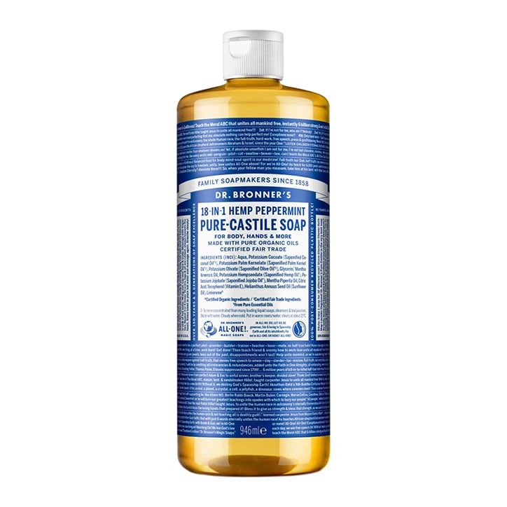 Dr Bronner's Peppermint Pure-Castile Liquid Soap 946ml