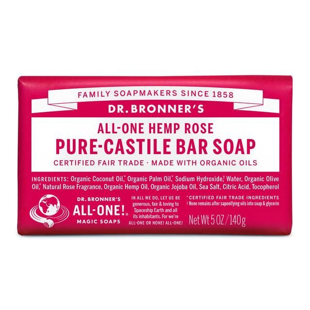 Dr. Bronner's Rose Organic Multi-Purpose Soap Bar   140g