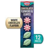 Dr. Oetker 12 Chocolate Flavour Flowers and Leaves Cake Decorations   11g