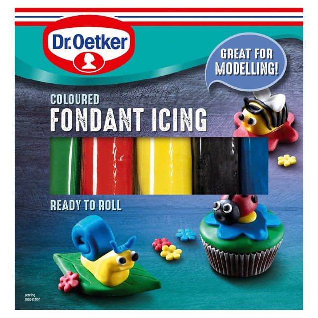 Dr. Oetker Ready to Roll Coloured Fondant Icing   5 x 100g