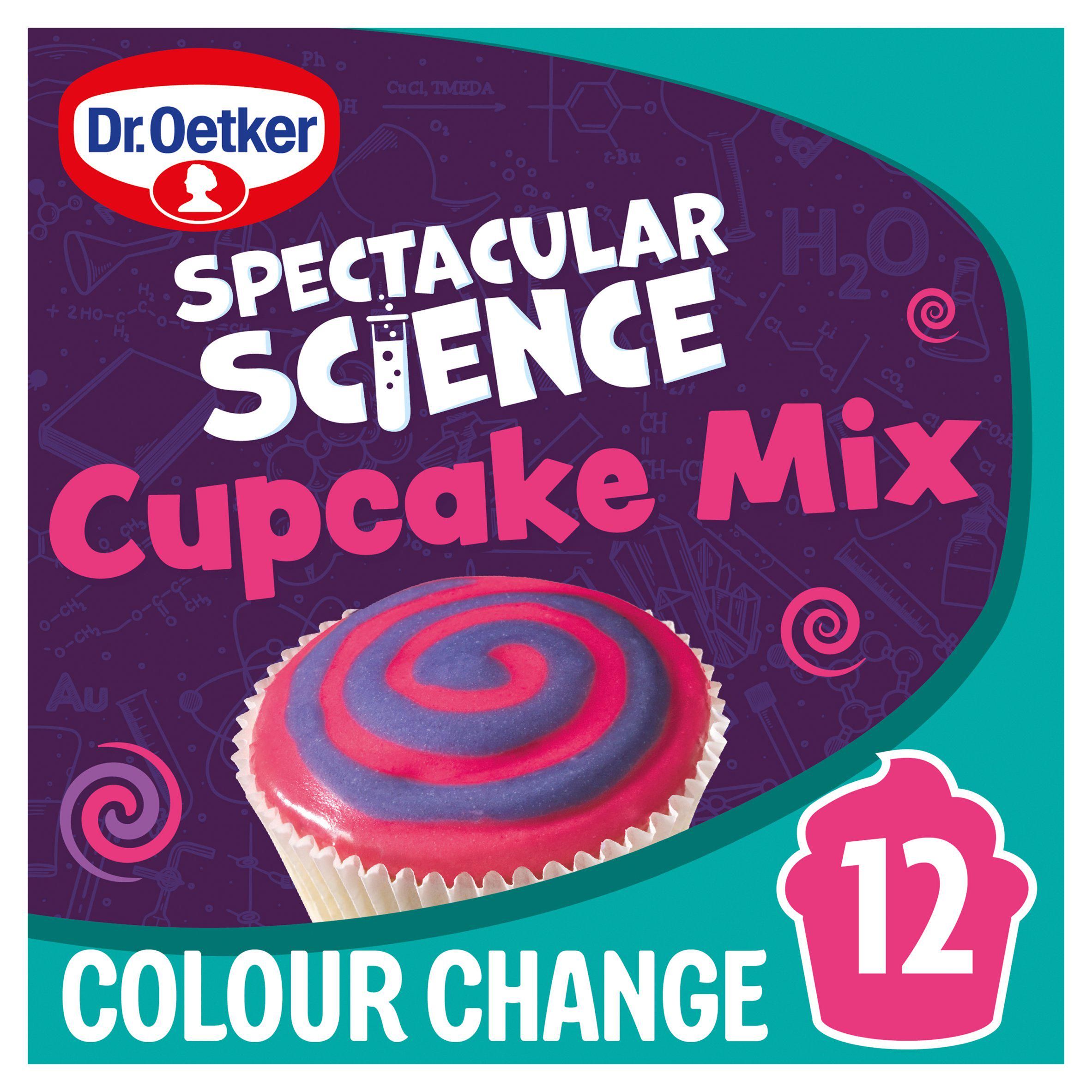 Dr. Oetker Science Crazy Colour Changing Icing Cupcake Mix 295g