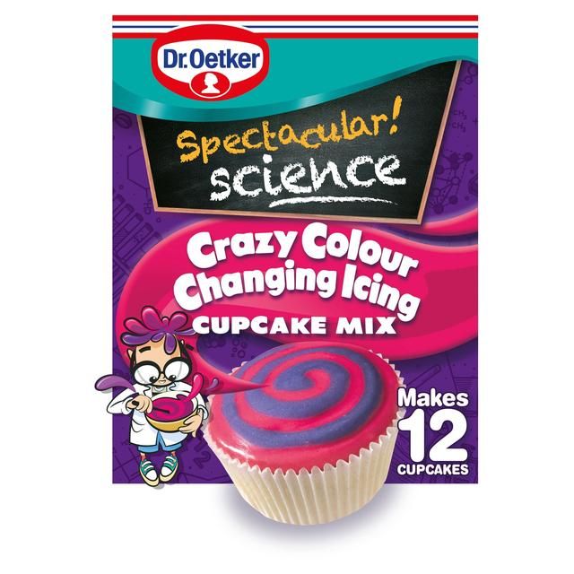 Dr. Oetker Spectacular! Science Crazy Colour Changing Icing Cupcake Mix   295g