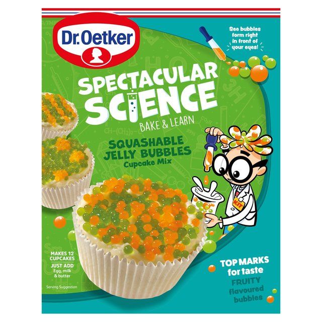 Dr. Oetker Spectacular! Science Squashable Jelly Bubbles Cupcake Mix   325g