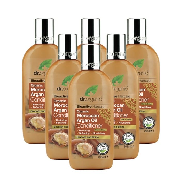 Dr Organic Moroccan Argan Oil Conditioner Bundle 6 x 265ml