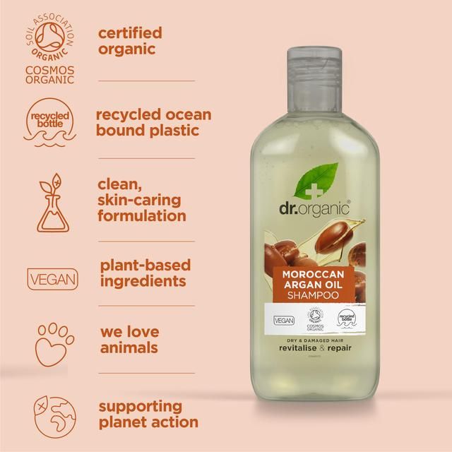 Dr Organic Moroccan Argan Oil Shampoo   265ml