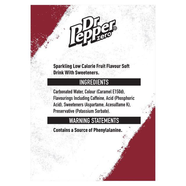 Dr Pepper Zero   8 x 330ml