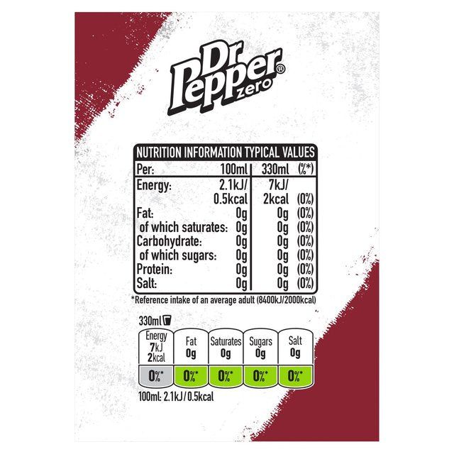 Dr Pepper Zero   8 x 330ml