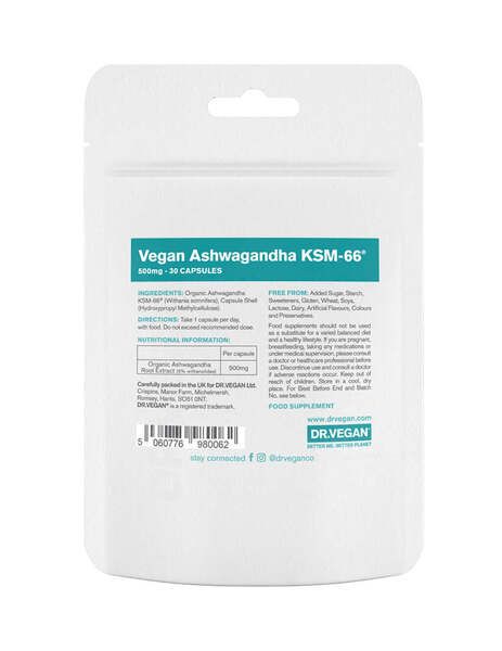 DR.VEGAN Ashwagandha KSM-66&amp;reg; | 30 Day Supply