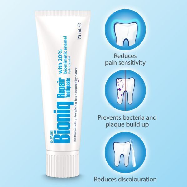 Dr. Wolff's Bioniq Repair Fluoride Free Toothpaste 2x 75ml