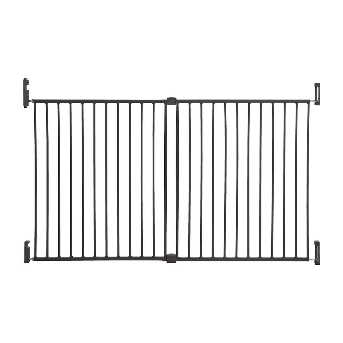 DreamBaby Broadway Metal 2 - Panel Extending Gro - Gate Xtra - Wide (Fits Gaps 76 - 134.5cm) - Charcoal - Hardware Mounted