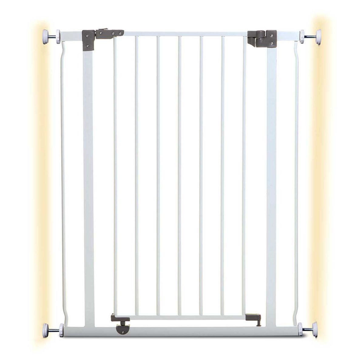 DreamBaby Liberty Xtra Tall Metal Safety Gate (Fits Gap 75-81cm) - White - Pressure Mounted