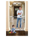 DreamBaby Liberty Xtra Tall Xtra Wide Hallway Metal Safety Gate (Fits Gap 99-105.5cm) - White - Pressure Mounted
