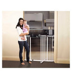 DreamBaby Liberty Xtra Tall Xtra Wide Hallway Metal Safety Gate (Fits Gap 99-105.5cm) - White - Pressure Mounted