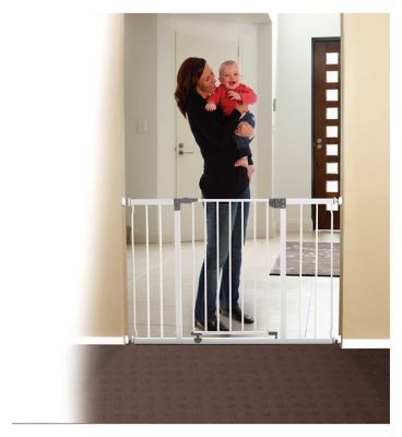 DreamBaby Liberty Xtra Wide Hallway Metal Safety Gate (Fits Gap 99-105.5cm) - White - Pressure Mounted