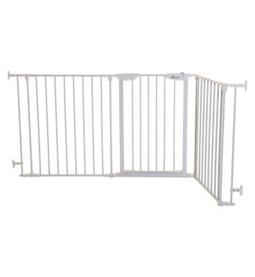 DreamBaby Newport 3 - Panel Metal Adapta Barrier/Gate - White Metal - Hardware Mounted