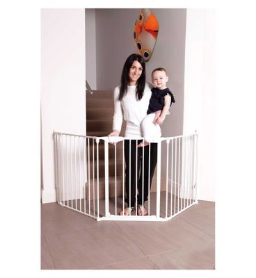 DreamBaby Newport 3 - Panel Metal Adapta Barrier/Gate - White Metal - Hardware Mounted