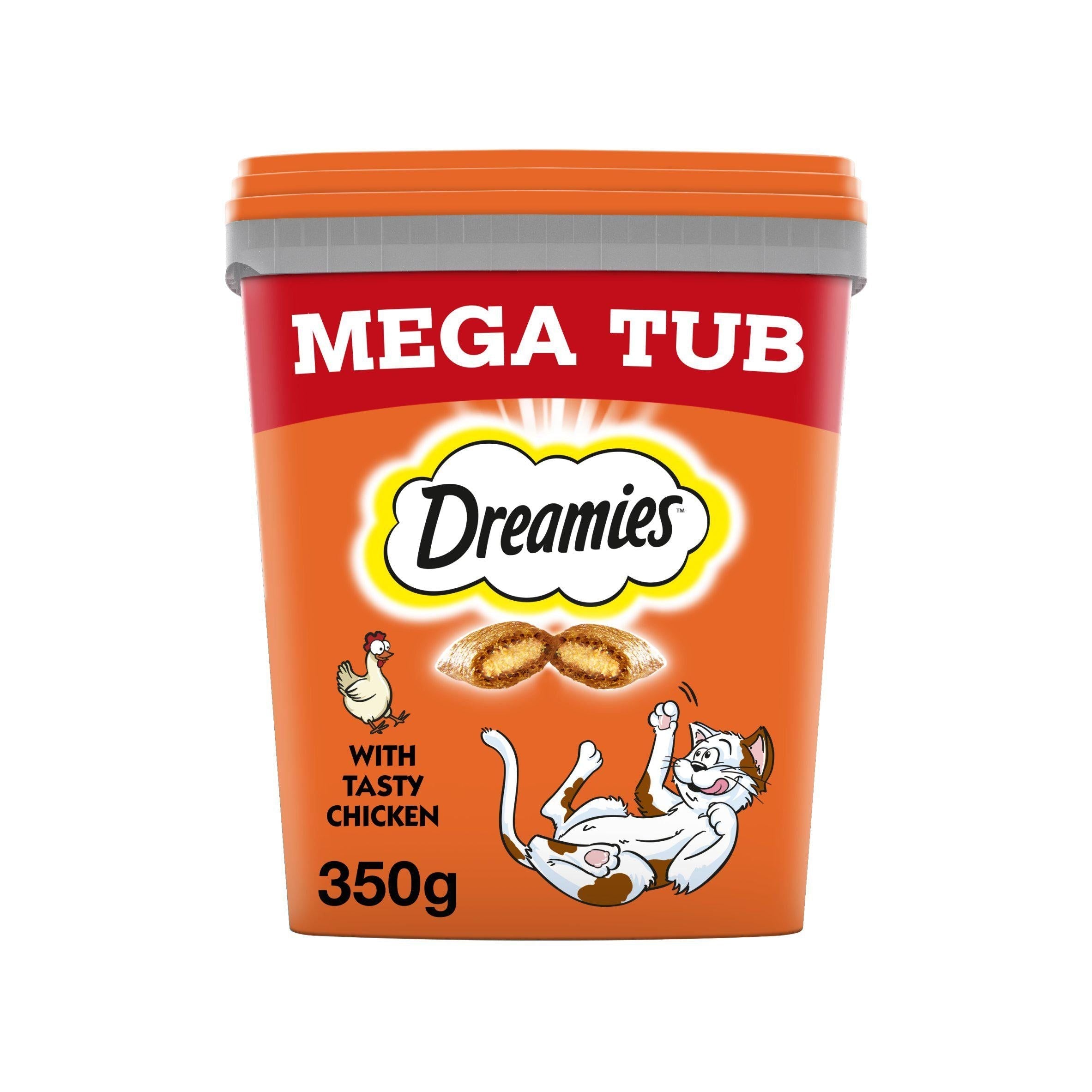 Dreamies Biscuits with Chicken Cat Treat Bulk Mega Tub 350g