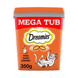 Dreamies Cat Treat Biscuits with Chicken Bulk Mega Tub   350g