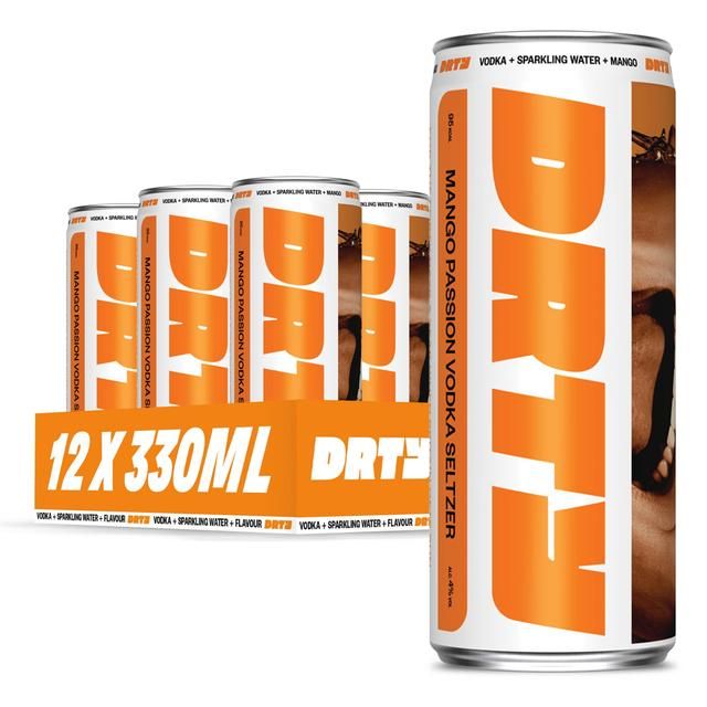 DRTY Mango Passion Vodka Seltzer   12 x 330ml