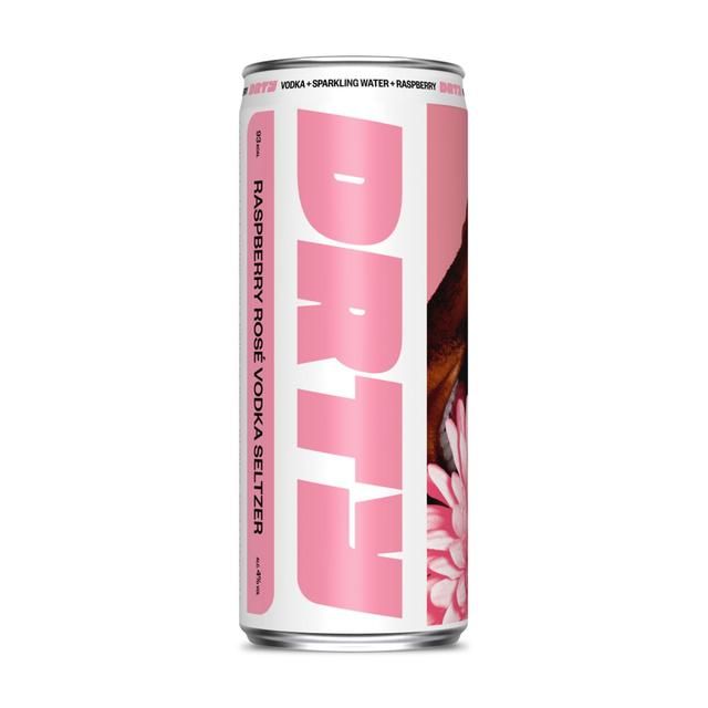 DRTY Raspberry Rose Vodka Seltzer   330ml