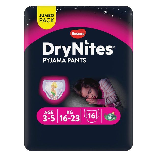 DryNites 3-5 yrs Girls Pyjama Pants Jumbo Pack   16 per pack