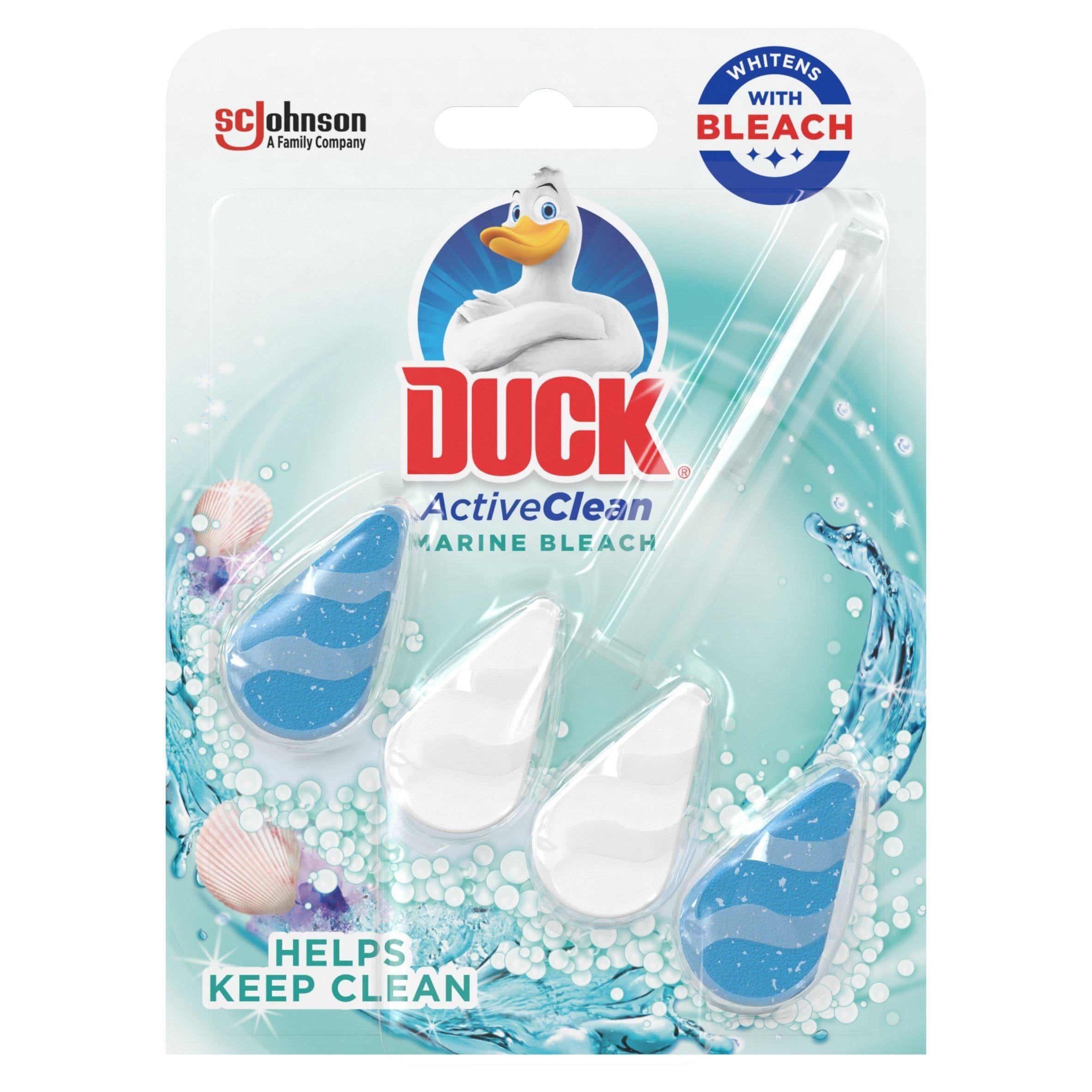 Duck Active Clean Marine Bleach Toilet Rim Block 38.6g