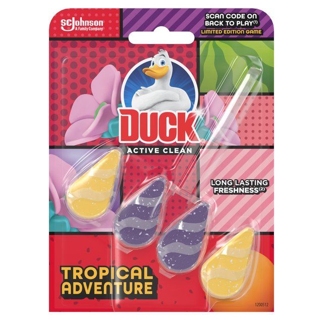 Duck Active Clean Toilet Rim Block Tropical Adventure   39g