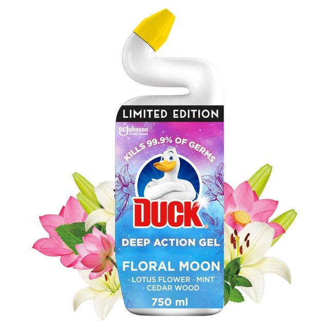 Duck Deep Action Gel Toilet Liquid Cleaner Floral Moon