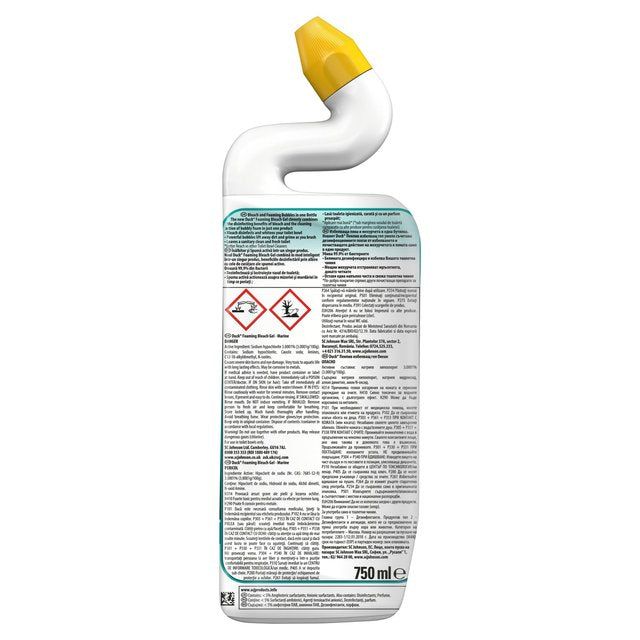 Duck Foaming Bleach Gel Toilet Liquid Cleaner Marine   750ml