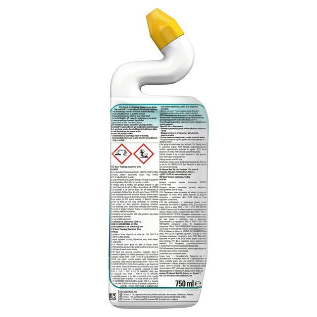 Duck Foaming Bleach Gel Toilet Liquid Cleaner Pine    750ml