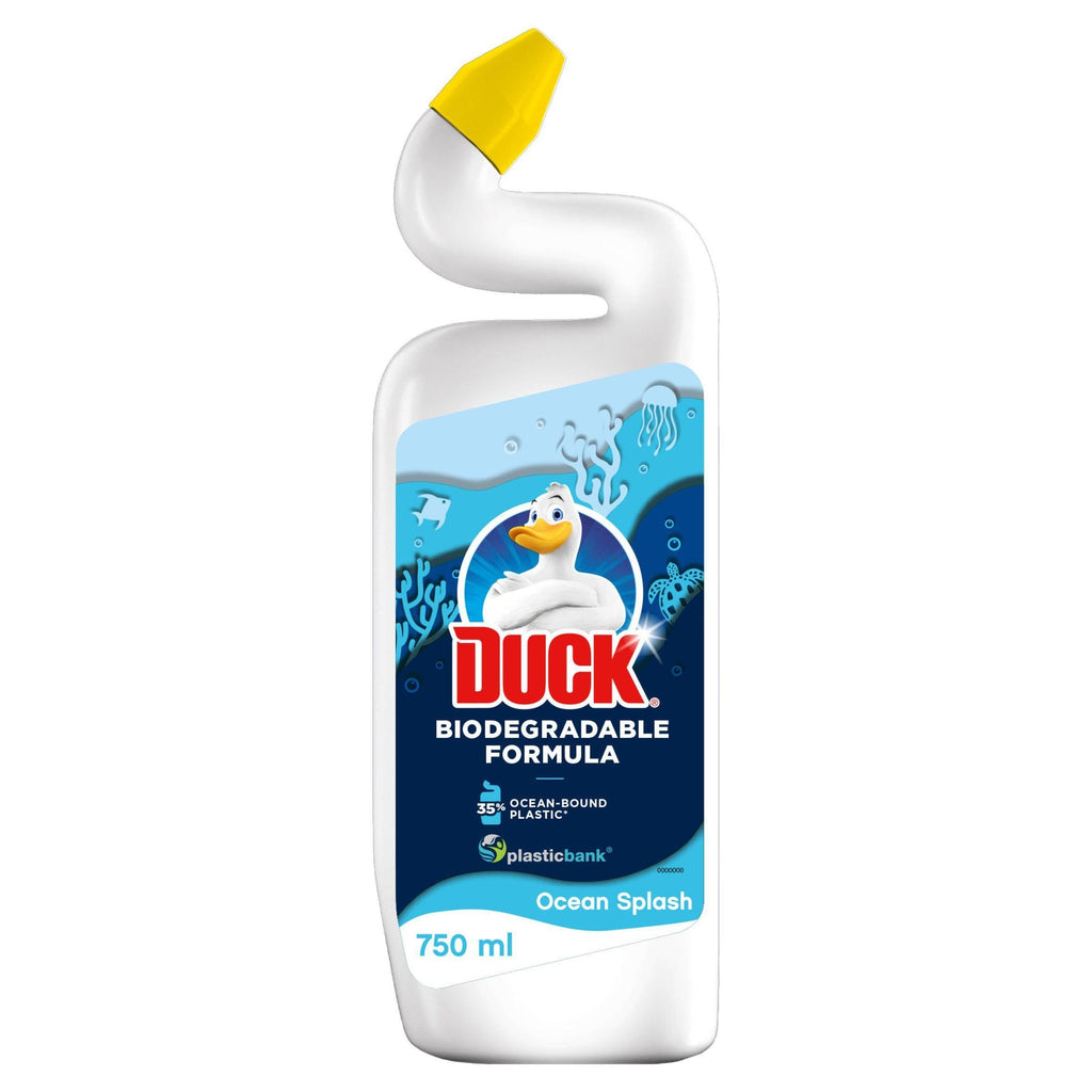 Duck Toilet Cleaner Biodegradable Liquid Ocean Splash 750ml